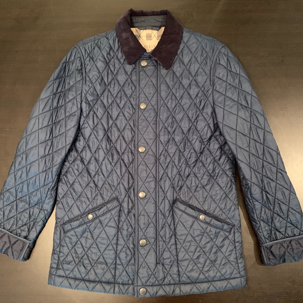 Burberry Brit Mens navy Quilted Jacket